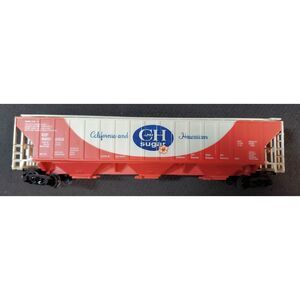 Tyco HO Scale 54’ Covered Hopper Car 3-Bay C&H SUGAR  Vintage